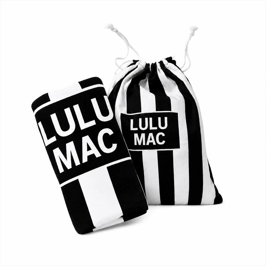 Black Stripe Xl Darby Beach Towel