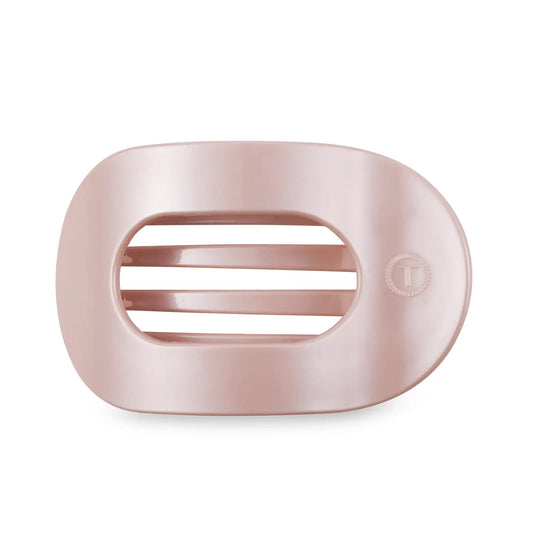 TELETIES Round Flat Hair Clip | Large | Pearly Pink