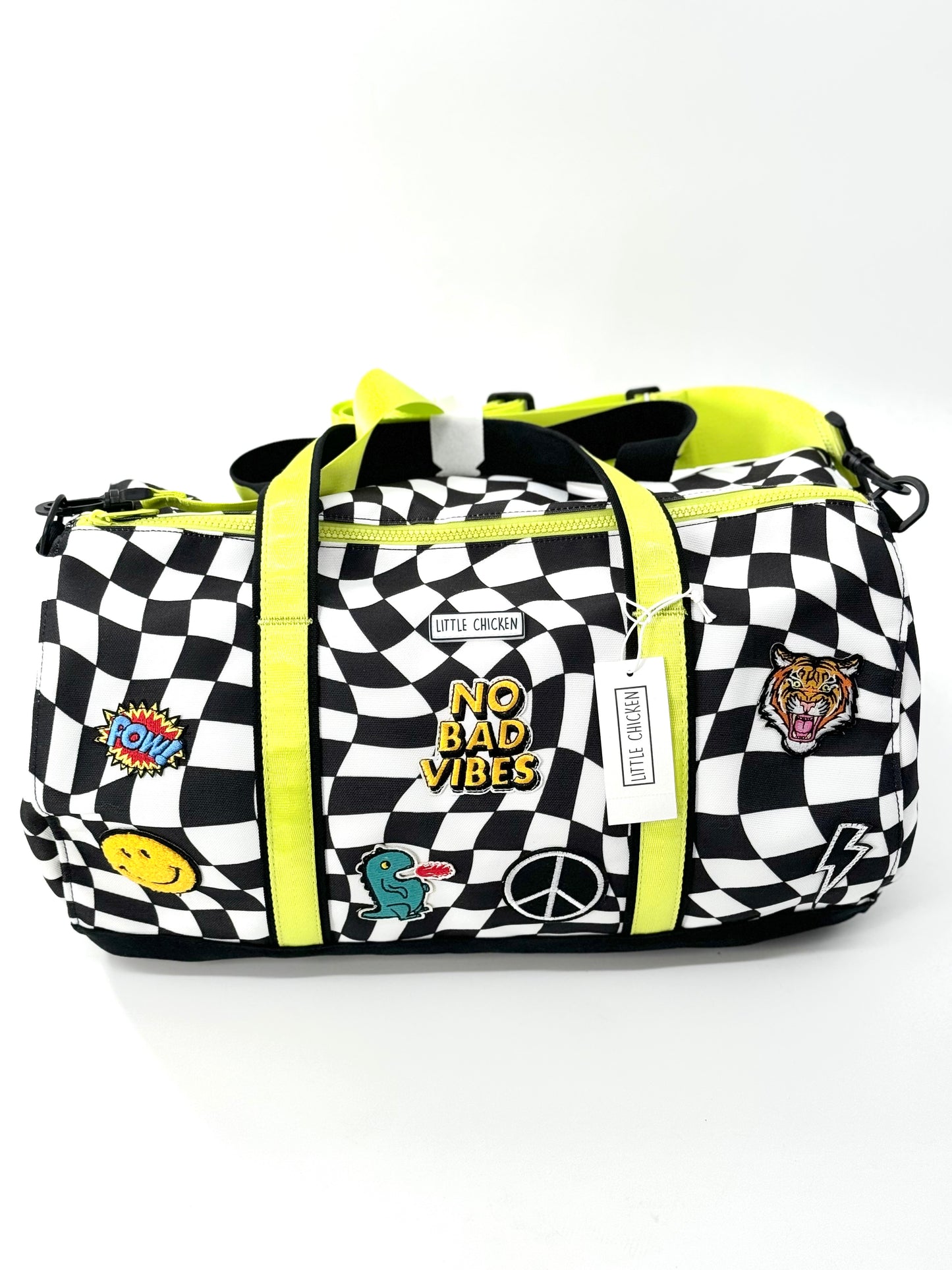 Kids Checkered Print Duffle Bag