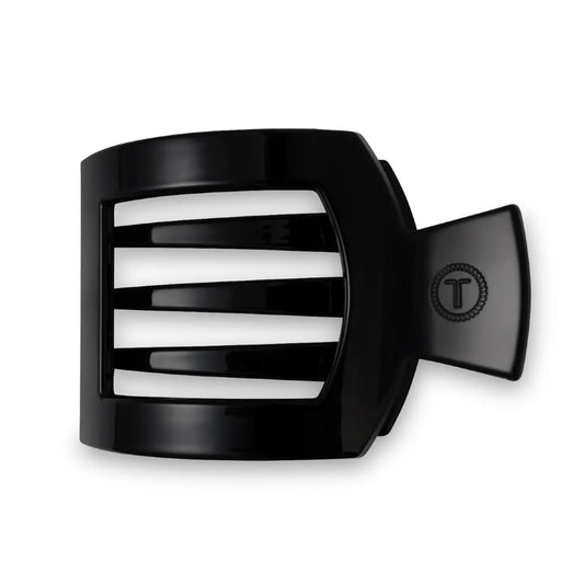 TELETIES Square Flat Hair Clip | Large | Jet Black