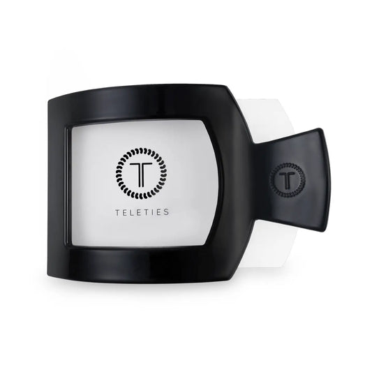 TELETIES Square Flat Hair Clip | Large | Jet Black