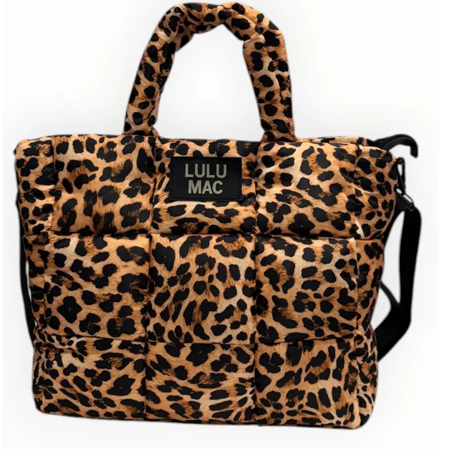 Large Puffer Handbag-Leopard