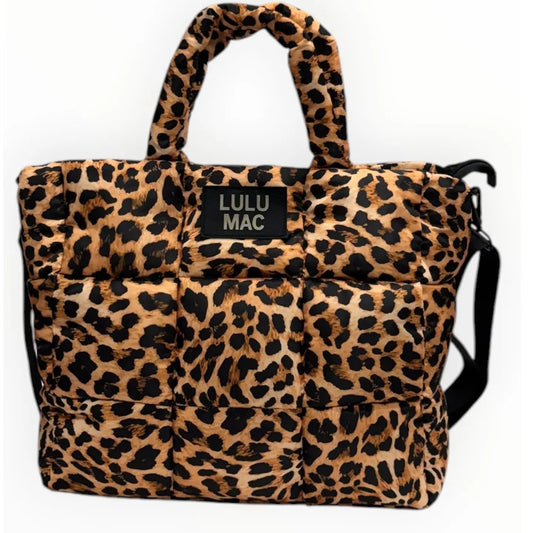 Large Puffer Handbag-Leopard