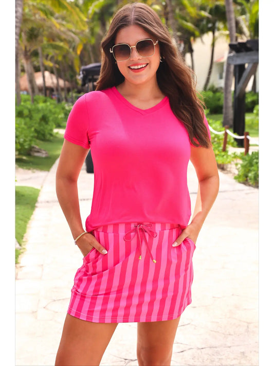 Bubblegum Stripes Skort