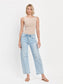 High Rise Light Wash Barrel Leg Jeans