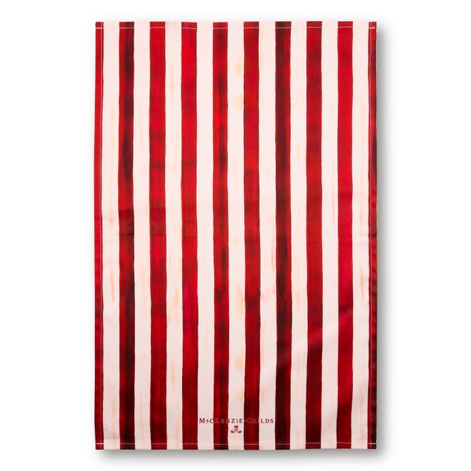 Cherry Stripe Printed Dish Towel