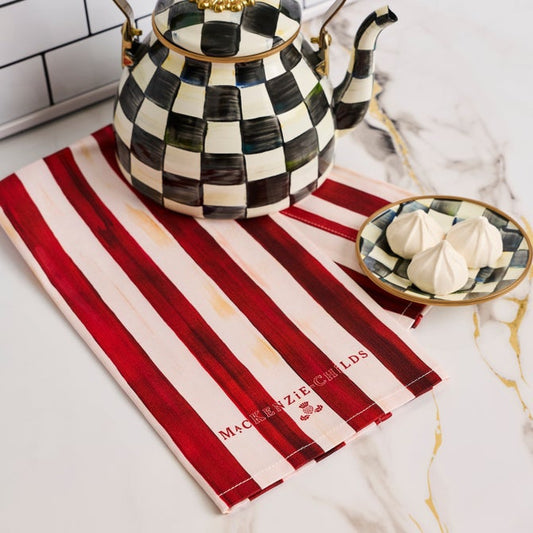 Cherry Stripe Printed Dish Towel