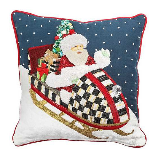 MacKenzie-Childs Snowmobile Throw Pillow