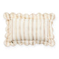Mocha Check Reversible Scalloped Lumbar Throw Pillow