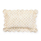 Mocha Check Reversible Scalloped Lumbar Throw Pillow