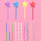Whimsy Novelty Birthday Candles | 14 Pc Glitter Star Set
