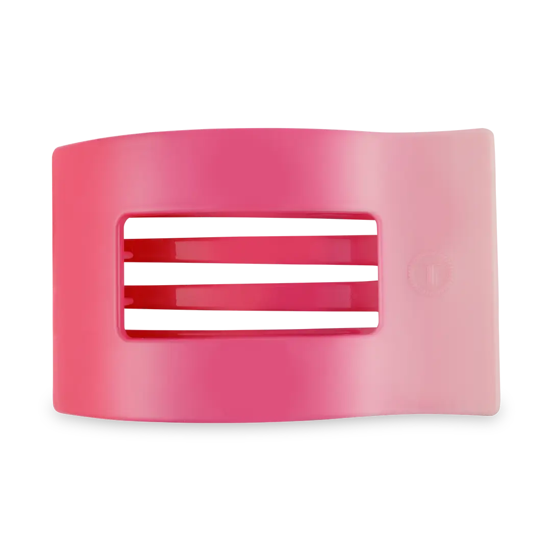 TELETIES Flat Rectangle Hair Clip | Large | Kiss & Tell