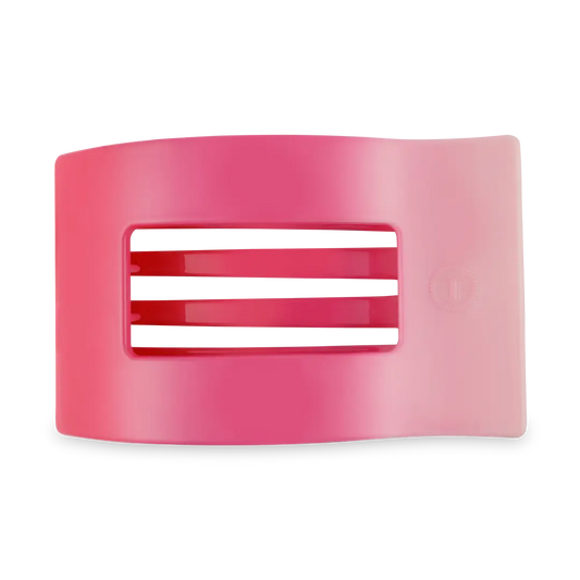 TELETIES Flat Rectangle Hair Clip | Large | Kiss & Tell