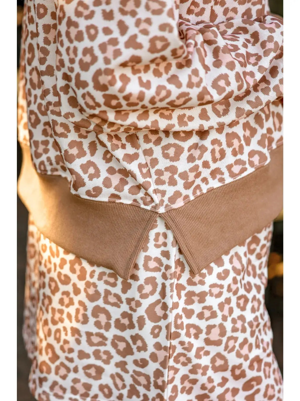 Printed Terry Skort Set- Leopard