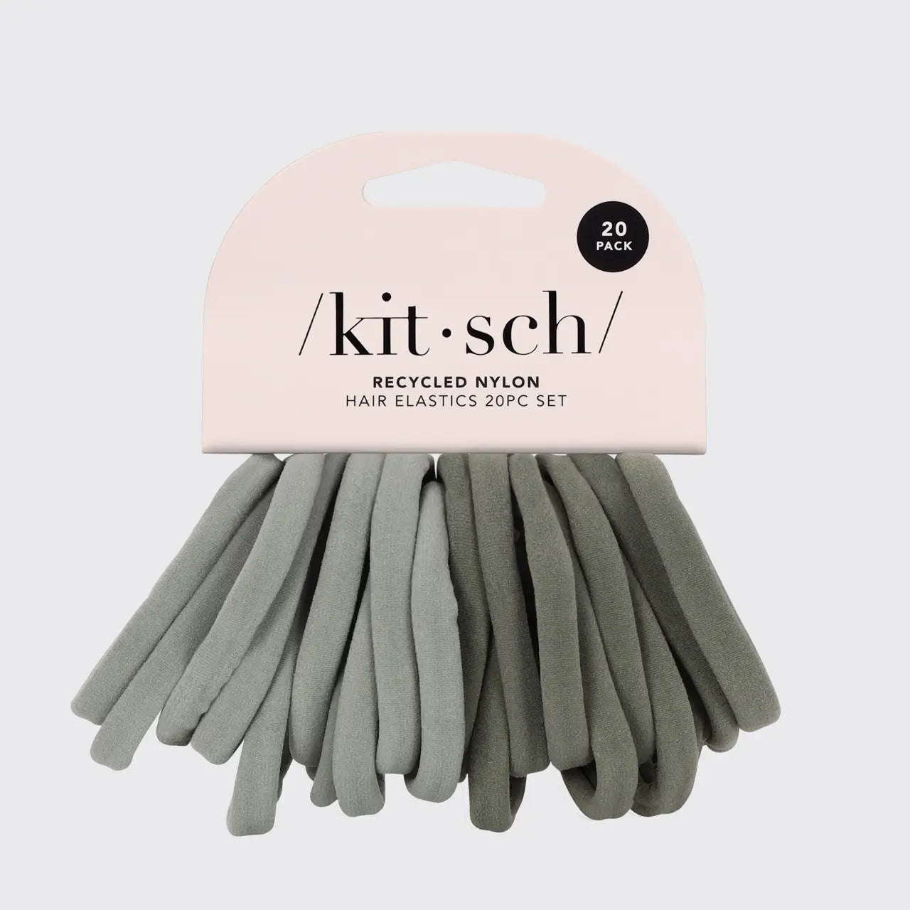 KITSCH Eco-Friendly Nylon Elastics 20pc - Eucalyptus