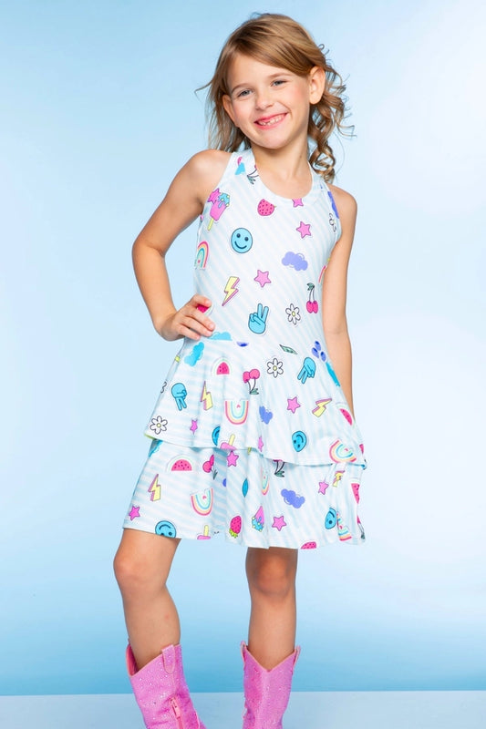 Simply Soft Racerback Ruffle Skirt Dress