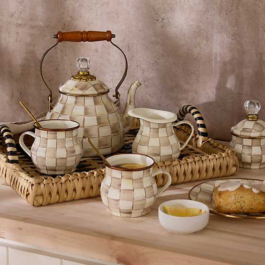 MacKenzie-Childs Mocha Check Mug