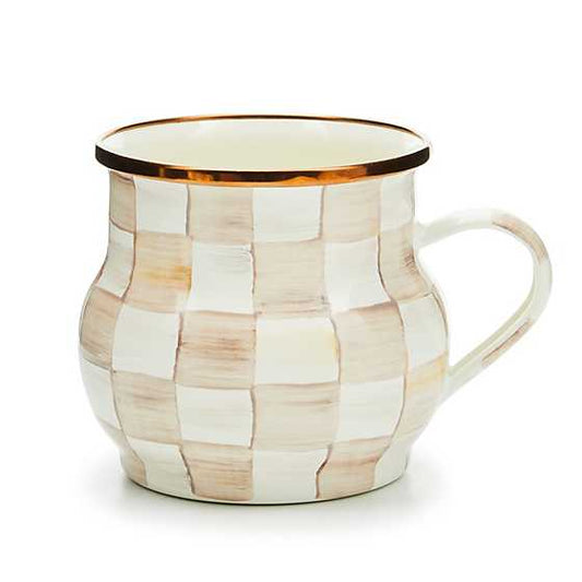 MacKenzie-Childs Mocha Check Mug