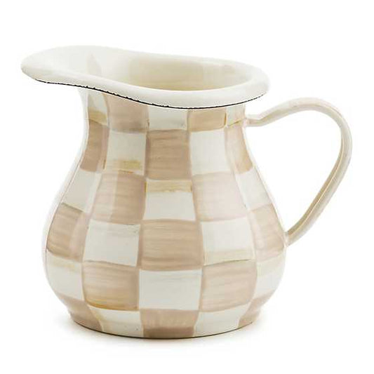 MacKenzie-Childs Mocha Check Creamer