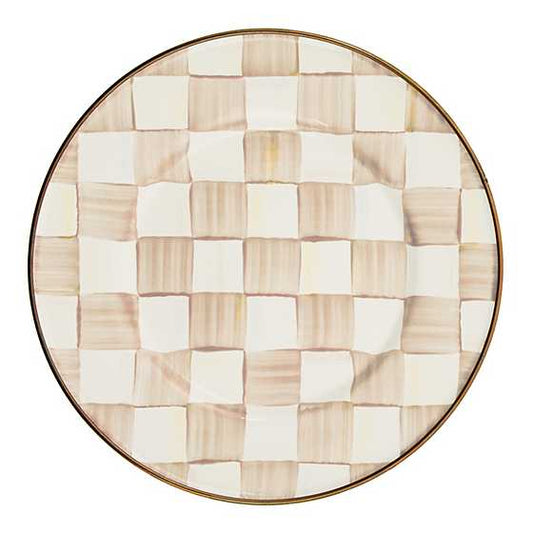 MacKenzie-Childs Mocha Check Salad Plate