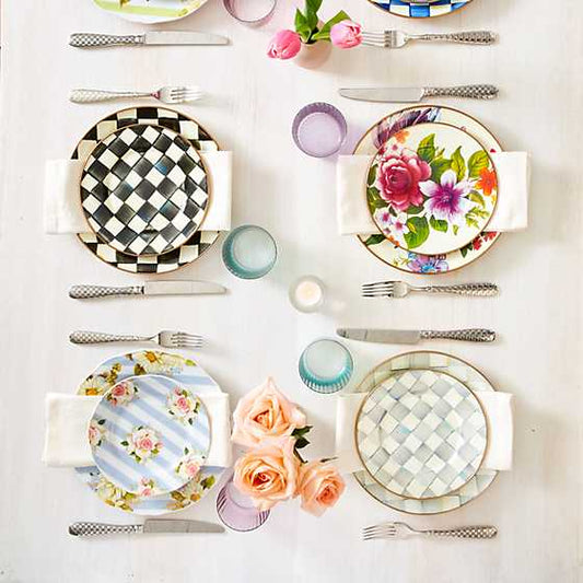 MacKenzie-Childs Courtly Check Salad/Dessert Plate