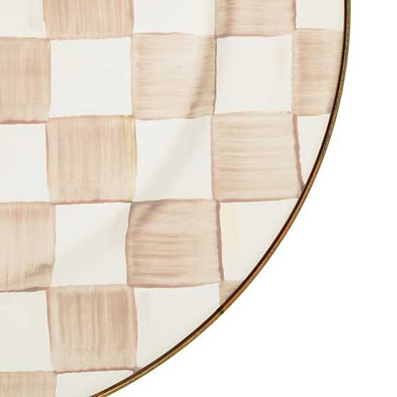 MacKenzie-Childs Mocha Check Serving Platter