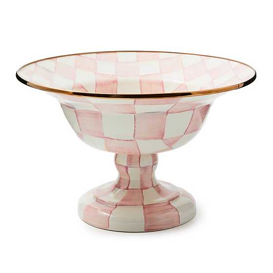 MacKenzie-Childs  Rosy Check Large Compote