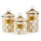 MacKenzie-Childs Mocha Check Medium Canister