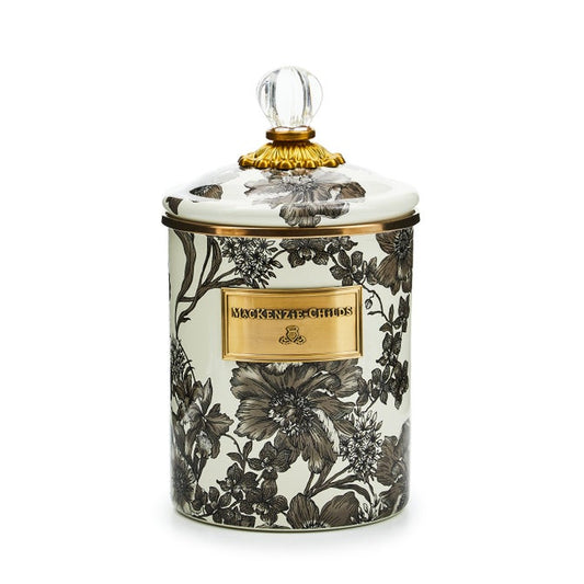 MacKenzie-Childs Sterling English Garden Medium Canister