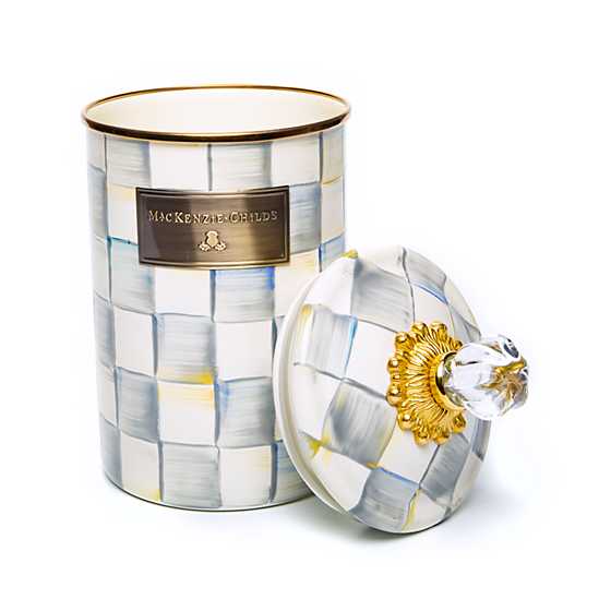 MacKenzie-Childs Sterling Check Large Canister