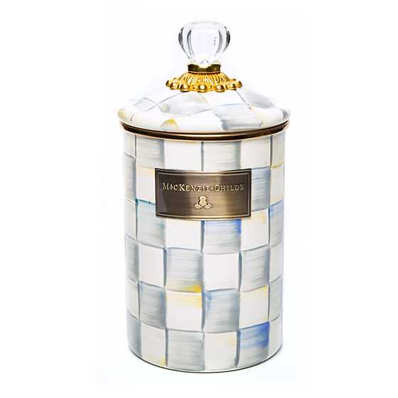 MacKenzie-Childs Sterling Check Large Canister