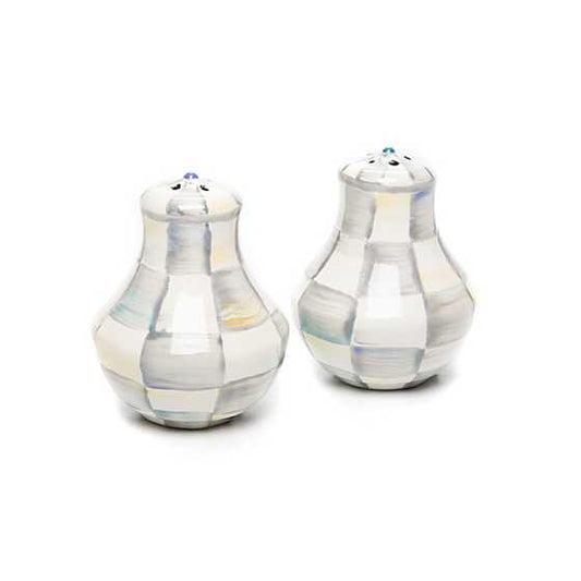 MacKenzie-Childs Sterling Check Salt & Pepper Shakers