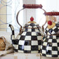 MacKenzie-Childs Courtly Check 3 Quart Tea Kettle