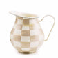 MacKenzie-Childs Mocha Check Pitcher