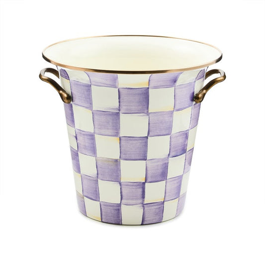 MacKenzie-Childs Violet Check Wine Cooler