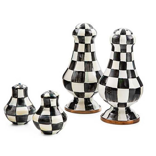 MacKenzie-Childs Courtly Check Large Salt & Pepper Shakers