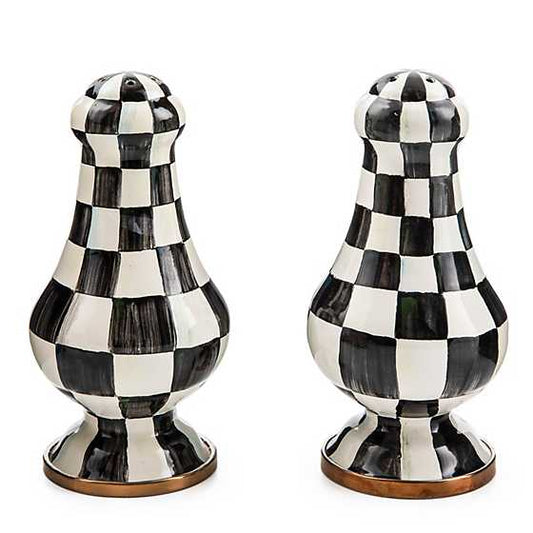 MacKenzie-Childs Courtly Check Large Salt & Pepper Shakers