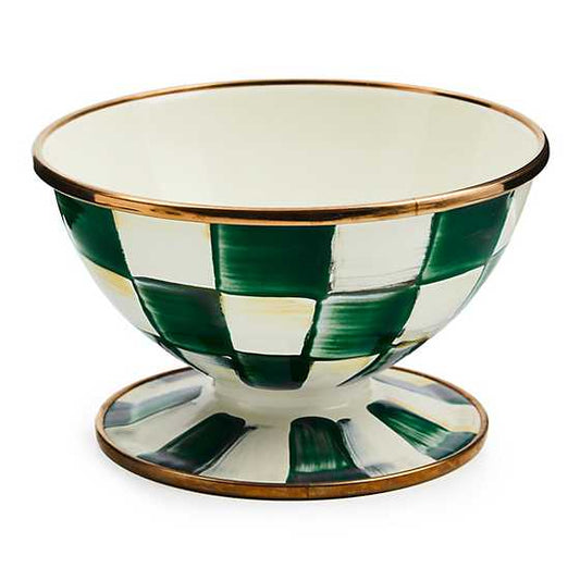 MacKenzie-Childs Emerald Check Ice Cream Dish