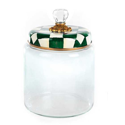 MacKenzie-Childs Emerald Check Large Kitchen Canister