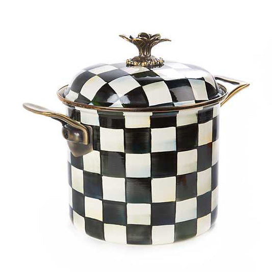 MacKenzie-Childs Courtly Check 7 Quart Stockpot