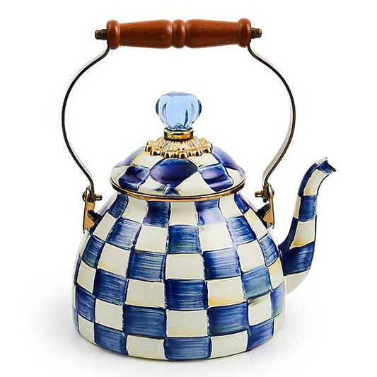 MacKenzie-Childs Royal Check 2 Quart Tea Kettle