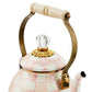 MacKenzie-Childs Rosy Check 2 Quart Tea Kettle