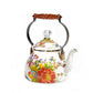 MacKenzie-Childs White Flower Market 2 Quart Tea Kettle