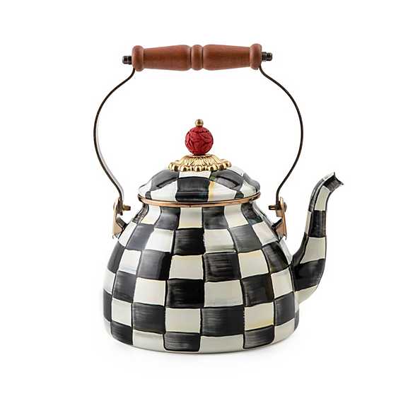 MacKenzie-Childs Courtly Check 2 Quart Tea Kettle