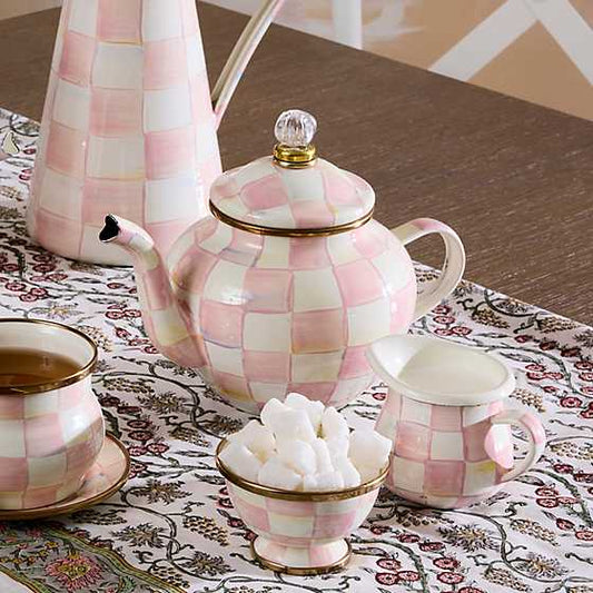 MacKenzie-Childs Rosy Check 4 Cup Teapot