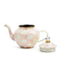 MacKenzie-Childs Rosy Check 4 Cup Teapot