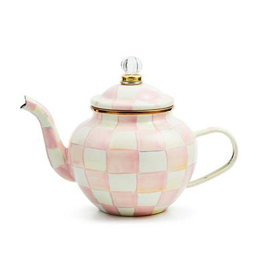 MacKenzie-Childs Rosy Check 4 Cup Teapot