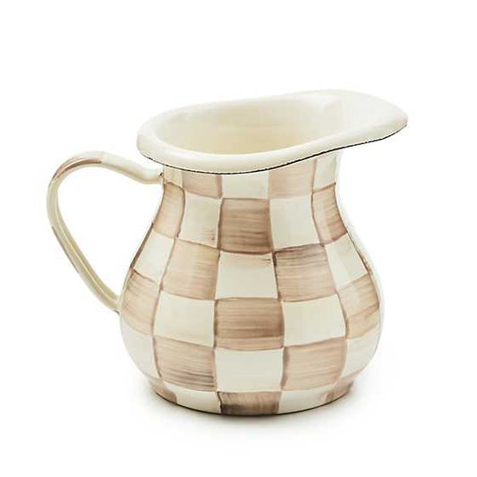 MacKenzie-Childs Mocha Check Little Creamer