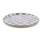 Violet Check Round Tray