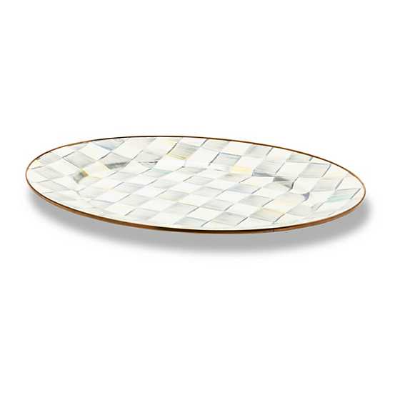 MacKenzie-Childs Sterling Check Medium Oval Platter